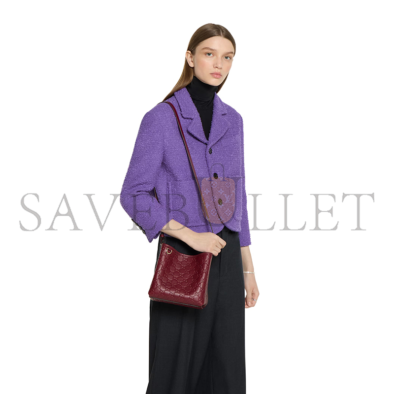 GUCCI GG EMBLEM SMALL BUCKET BAG 815118 (19*18*11cm)